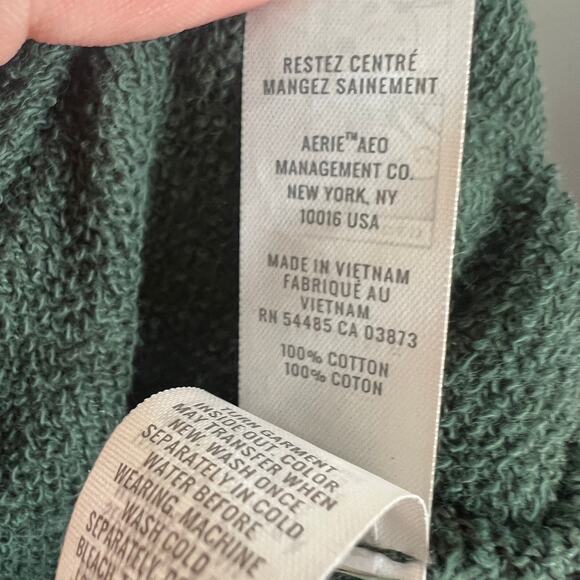 Offline by Aerie Green Graphic Sweatshirt Pullover Cozy Loungewear Medium - Picture 5 of 12